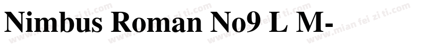 Nimbus Roman No9 L M字体转换